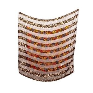 Rare Vintage 1980s YSL Foulards Leopard Striped Scarf
